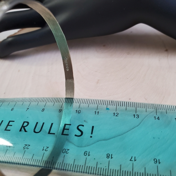 Sterling Silver 925 Sword Motif Bangle Bracelet - Picture 8 of 8